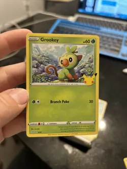 Pokemon TCG 25th Anniversary McDonalds Promo Card - Grookey 8/25 nonholo 2021 - Image 1