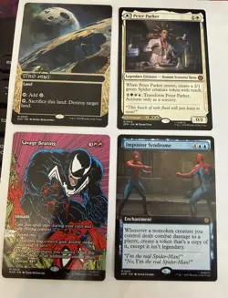 (MTG) LOT Magic the Gathering, 4 card lot random (see pics) Spider man - Image 1