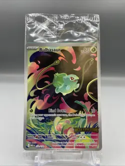 Bulbasaur MEG 133/132 (Mega Evolution Stamped) Promo, Sealed Pokemon TCG Card - Image 1
