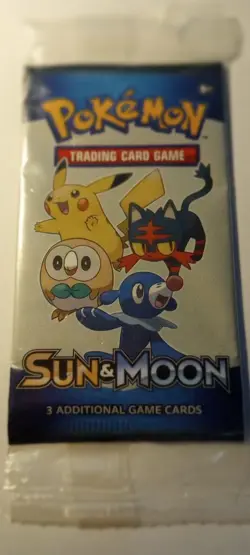 Pokemon Sun And Moon Trading Card Game 3 Card Pack NEW Factory Sealed Pack - Image 1