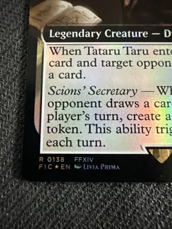 MTG Magic x Final Fantasy Tataru Taru Commander Extended Art Foil Card 0138 NM - Image 2