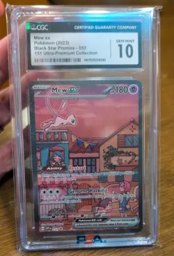 CGC 10 GEM MINT Mew Ex SVP053 ALTERNATE ART HOLO 151 UPC PROMO Pokemon Card - Image 1