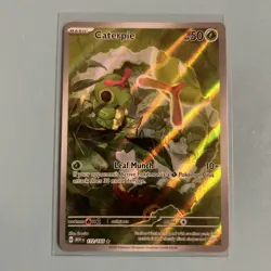 Caterpie 172/165 Pokemon 151 Illustration Rare Full Art Trading Card Near Mint - Image 1