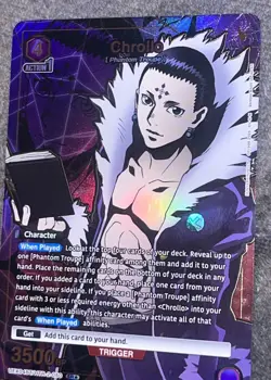 Hunter x Hunter TCG Chrollo SR HTR-2-050 Super Rare Anime Trading Card /M CLEAN - Image 4