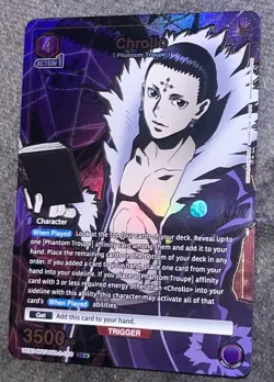 Hunter x Hunter TCG Chrollo SR HTR-2-050 Super Rare Anime Trading Card /M CLEAN - Image 5