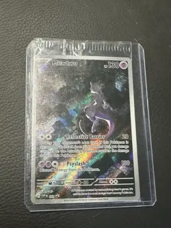 MEWTWO SVP 052 Scarlet Violet 151 Promo Illustration Rare Pokemon Card SEALED - Image 1