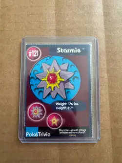 Starmie 121 Pokemon Burger King PokeTrivia Trading Card Near Mint - Image 1