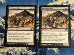 2 x Relentless Rats - Magic 2010 - Light Play - MTG Magic the Gathering - Image 1