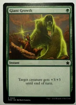 Playset (4x) Giant Growth -MTG- Foundations - Image 1