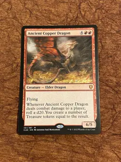 MTG Ancient Copper Dragon MYTHIC Regular CLB 161 NM English Baldur’s Gate - Image 1
