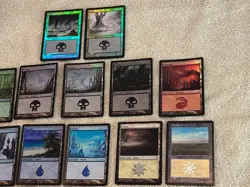 MTG: Set of Holo Land Cards: Island, Forest, Mountains, Swamp, Planes Foil X12 - Image 3