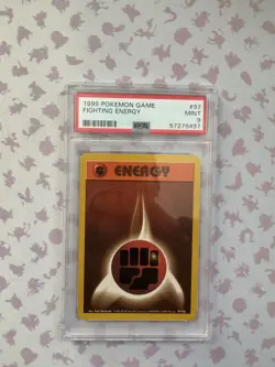 PSA 9 - FIGHTING ENERGY 1999 POKEMON GAME BASE SET #97 - Image 1