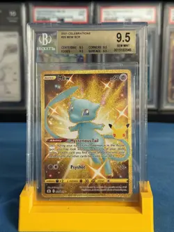 Pokemon TCG Celebrations Mew Gold Full Art Holo 25/25 Secret Rare BGS 9.5 PSA 10 - Image 1