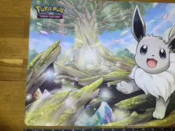 Pokemon GO Radiant Eevee Play Mat TCG Rubber Anti Slip Nintendo Authentic 24x13 - Image 2