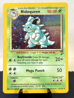 Pokemon TCG: 2000 Base Set 2 Nidoqueen 12/130 Holo Rare LP+ - Image 1