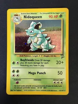 Pokemon TCG: 2000 Base Set 2 Nidoqueen 12/130 Holo Rare LP+ - Image 5