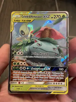 Celebi & Venusaur GX 1/181 Sm-Team Up Holo Pokemon Ultra Rare - Image 1