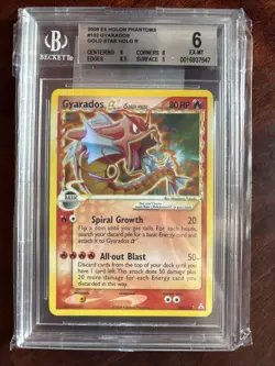 2006 Pokemon EX Holon Phantoms Gyarados #102 Gold Star Holo Rare BGS 6 High Subs - Image 2