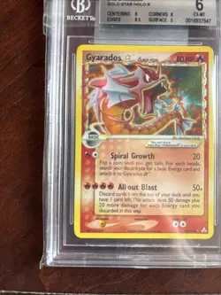 2006 Pokemon EX Holon Phantoms Gyarados #102 Gold Star Holo Rare BGS 6 High Subs - Image 4