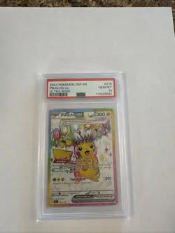 2024 Pokemon Pikachu EX Surging Sparks Ultra Rare 219/191 PSA 10 - Image 1