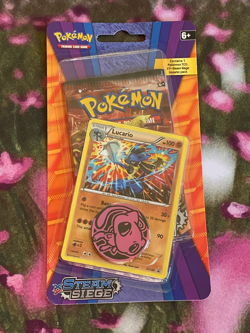 Pokemon XY Steam Siege Blister Card Pack with Lucario Promo Mew Coin NEW - Image 1