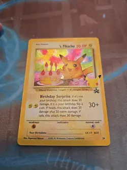 Pokemon Pikachu TCG Birthday Celebrations Holo Rare Card #24 Mint Condition - Image 2