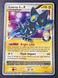 Luxray GL LV.X 109/111 Platinum Rising Rivals Pokemon Card Holo Foil Rare MP - Image 1