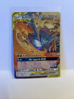 Pokemon English TCG Card Hidden Fates Moltres Zapdos Articuno GX 44/68 Holo - Image 3