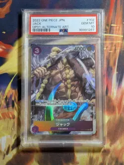 PSA 10 ONE PIECE Card ROMANCE DAWN Jack OP01-102 ALTERNATE ART JPN - Image 1
