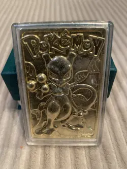 Pokemon Gold Plated Mewtwo Trading Card 1999 - Image 1