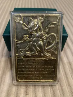 Pokemon Gold Plated Mewtwo Trading Card 1999 - Image 2