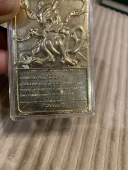 Pokemon Gold Plated Mewtwo Trading Card 1999 - Image 5