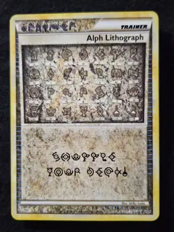 Alph Lithograph TWO Trainer Secret Rare HGSS Unleashed Pokemon Card LP - Image 1