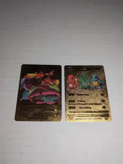 Pokemon Gold Foil Card Lot Tag Team Lot Of 2 Custom Vmax Gx - Image 1