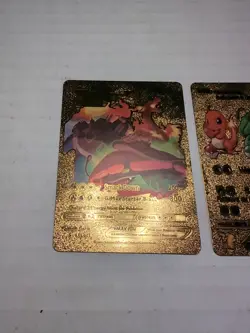 Pokemon Gold Foil Card Lot Tag Team Lot Of 2 Custom Vmax Gx - Image 3