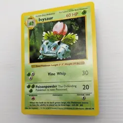 LP-NM Ivysaur Shadowless Pokemon Card Base Set Uncommon 30/102 WOTC 1999 - Image 2