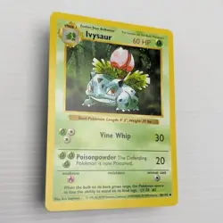 LP-NM Ivysaur Shadowless Pokemon Card Base Set Uncommon 30/102 WOTC 1999 - Image 3