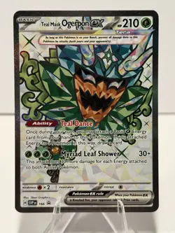 Teal Mask Ogerpon ex 166 Sv: Scarlet & Violet Black Star Promo Card Full Art - Image 1