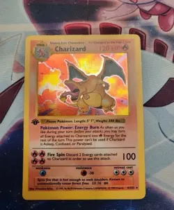 1st Edition Holo Charizard Pokemon Card. - Image 1