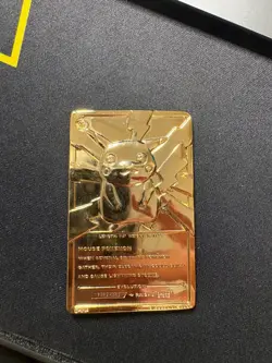 Pokemon 23k Gold Plated Pikachu Card 1999 Nintendo Burger King DAMAGED - Image 3