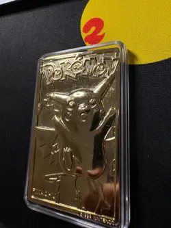 Pokemon 23k Gold Plated Pikachu Card 1999 Nintendo Burger King DAMAGED - Image 4