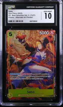 Sabo P-073 CGC 10 PC: Best Selection Vol. 3 One Piece Card - Image 1