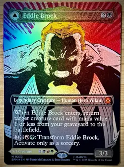 Eddie Brock (0233) (Borderless) Marvel's Spider-Man Foil In Hand 1-day Shipping - Image 1