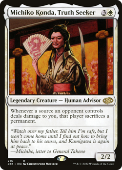 Michiko Konda, Truth Seeker - J22 #215 | NORMAL | NM | MTG - Image 1