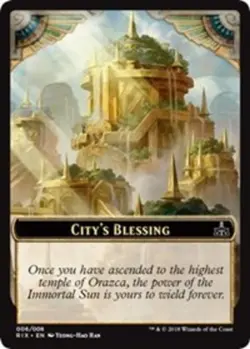 City's Blessing Token (006) Light Play, English Magic the Gathering MTG Rivals o - Image 1