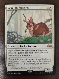 Regal Bunnicorn NM Wilds of Eldraine MTG FREE SHIPPING - Image 1