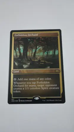 MTG Double Masters 2022 Forbidden Orchard Etched FOIL - 571 - NM/M - Image 1