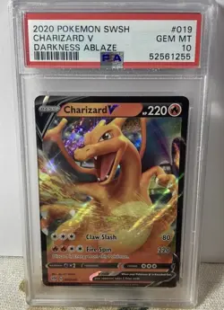 2020 Pokemon Sword & Shield Charizard Vmax 019/189 Darkness Ablaze Mint - PSA 10 - Image 1