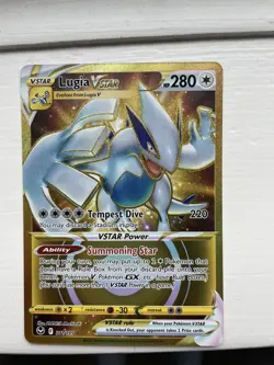 Lugia VSTAR 211/195 Gold Holo Full Art Secret Rare Pokemon Silver Tempest M - Image 2