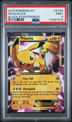 2015 POKEMON XY BLACK STAR PROMOS PIKACHU EX #XY84 PSA 9 MINT #113467619 - Image 1